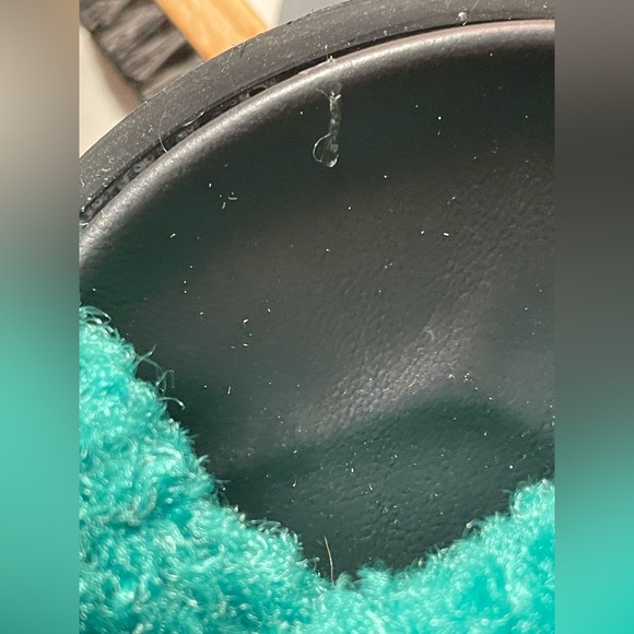 Azalea Wang, Hannah fur platform sandal, green US size 10, platform heel 2 inch - Picture 7 of 11